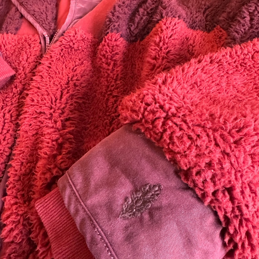 Cozy Red and Purple Sherpa Jacket - Picture 2 of 4